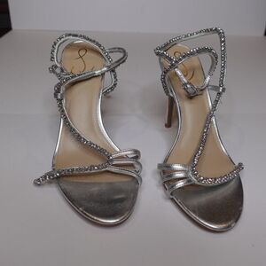 Sam Edelman Women's Granger Silver Metallic Heels Women's Size 10